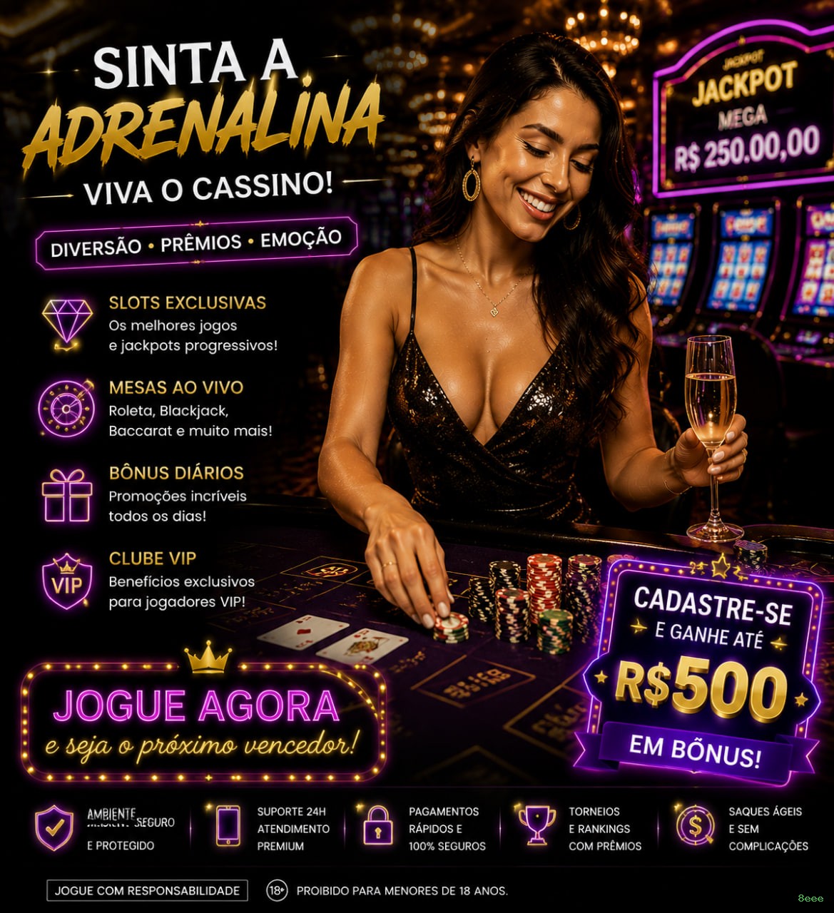 Plataforma completa da 8eee com todos os jogos